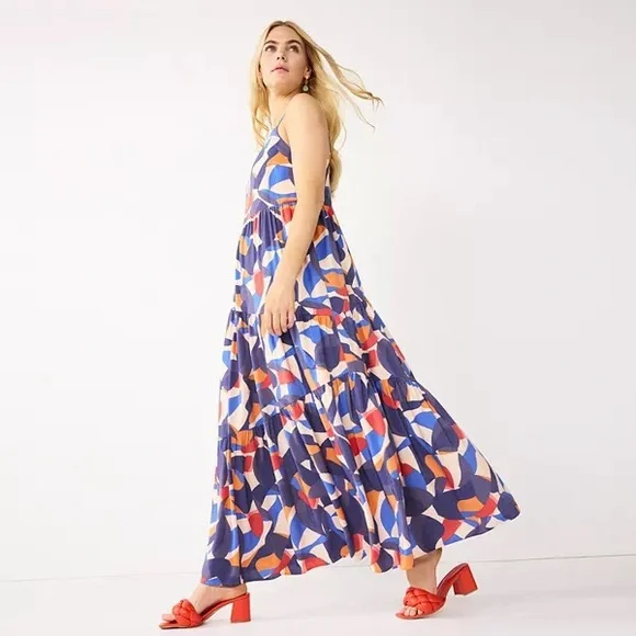 Nine West | Dresses | Womens Nine West Asymmetrical Tiered Maxi Dress |  Poshmark